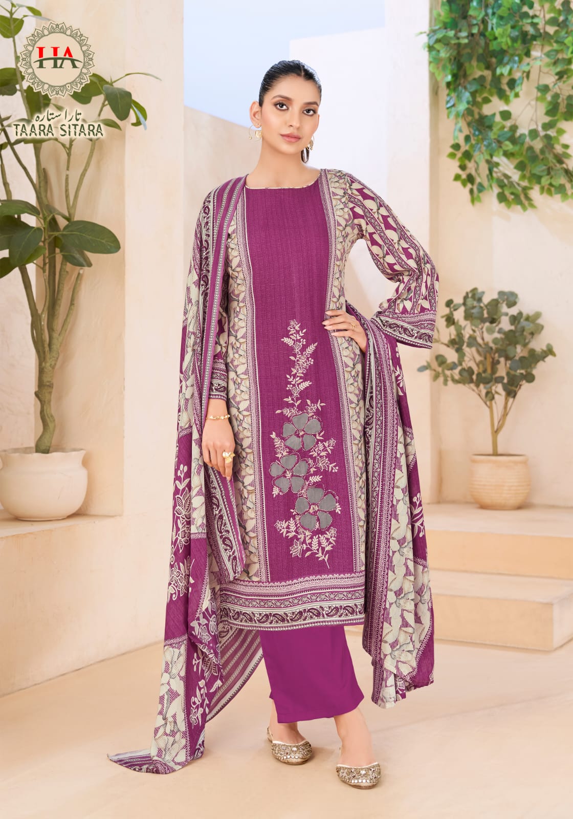 Taara Sitara Harshit Fashion Viscose Reyon Karachi Salwar Suits Exporter Gujarat