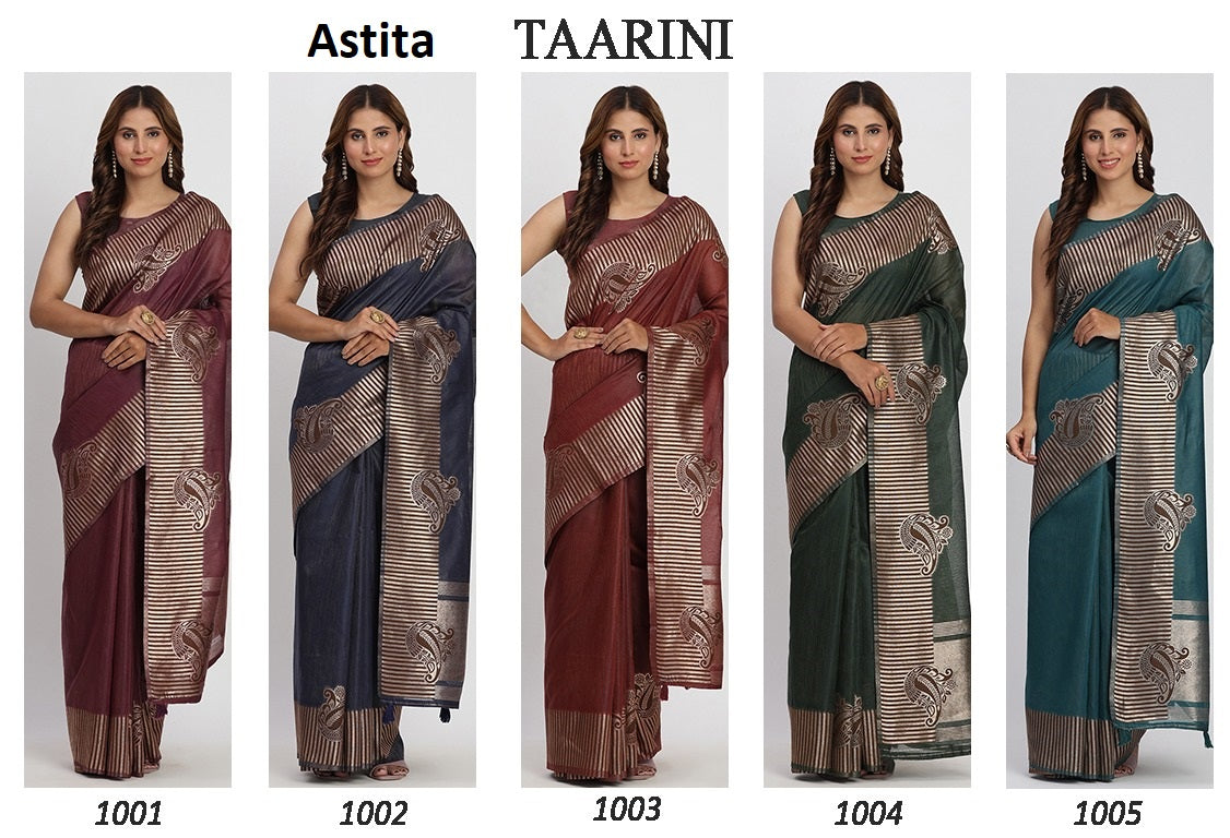 Taarini Astita Linen Cotton Sarees Wholesale Price
