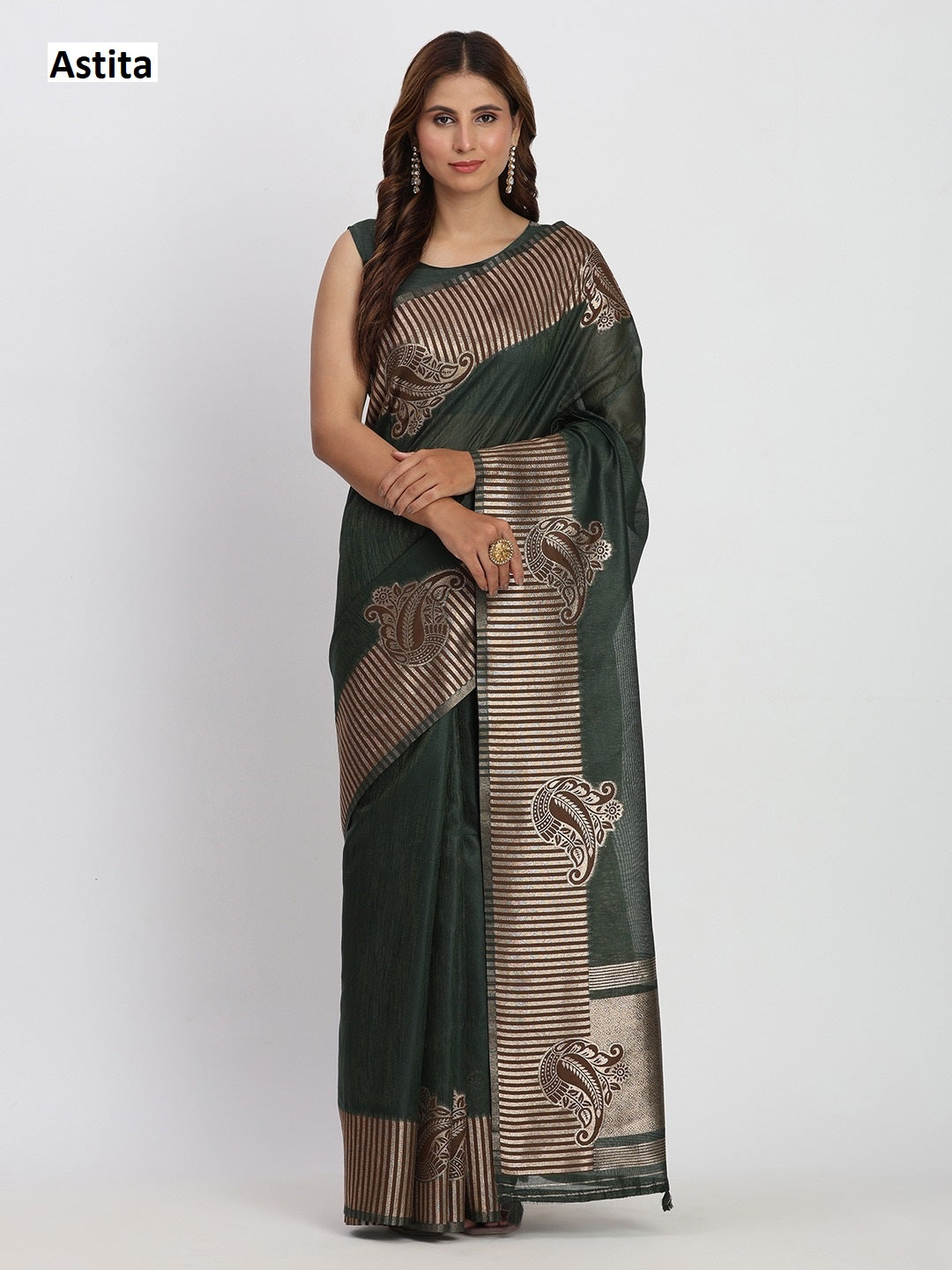 Taarini Astita Linen Cotton Sarees Wholesale Price