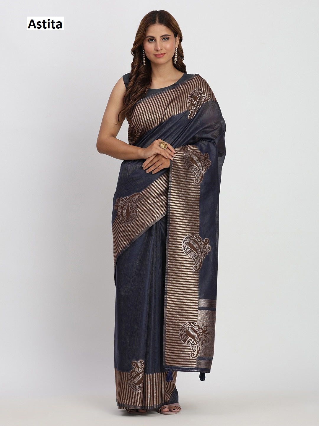 Taarini Astita Linen Cotton Sarees Wholesale Price