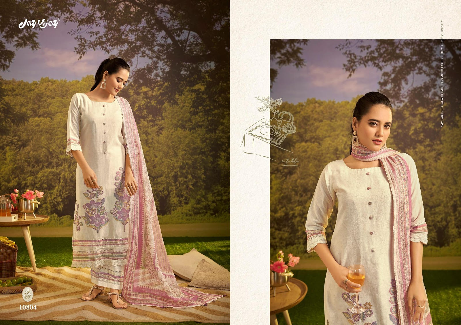 Taazgi Jay Vijay Linen Jacquard Pant Style Suits Wholesale