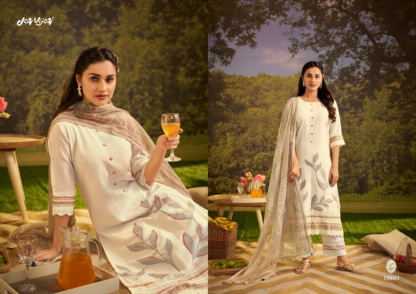 Taazgi Jay Vijay Linen Jacquard Pant Style Suits Wholesale