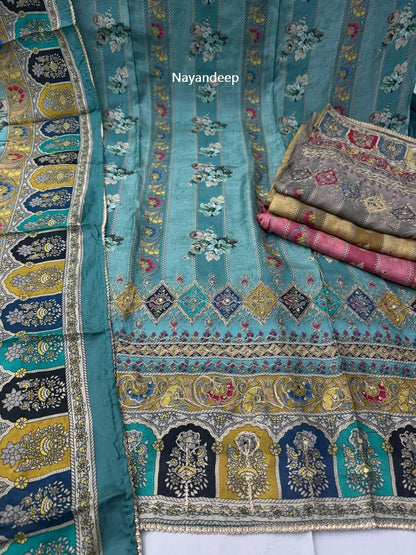 Taazo 180325 Nayandeep Viscose Muslin Salwar Suits Supplier Ahmedabad