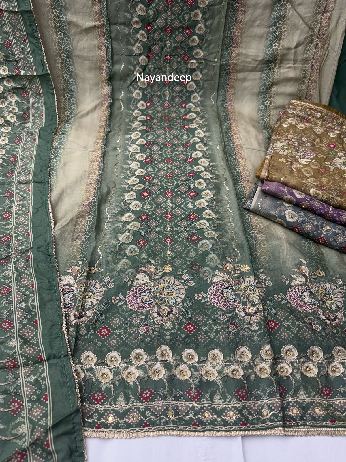 Taazo 180325 Nayandeep Viscose Muslin Salwar Suits Supplier Ahmedabad