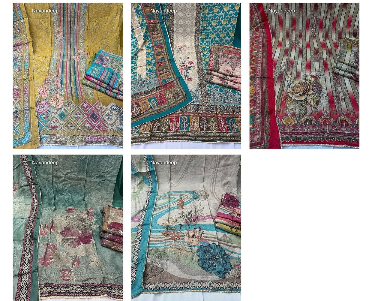 Taazo 260325 Nayandeep Viscose Muslin Salwar Suits Wholesaler Ahmedabad