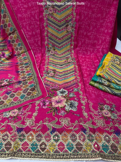 Taazo Nayandeep Viscose Muslin Salwar Suits Supplier Gujarat