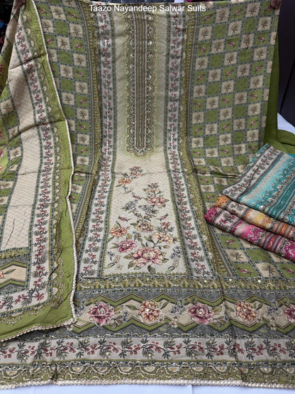 Taazo Nayandeep Viscose Muslin Salwar Suits Supplier Gujarat