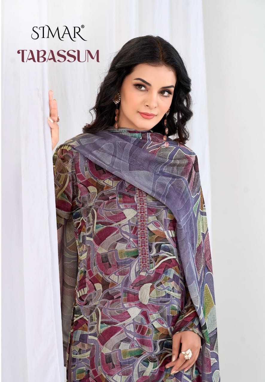 Tabassum Simar Viscose Chinon Pant Style Suits Wholesale Rate