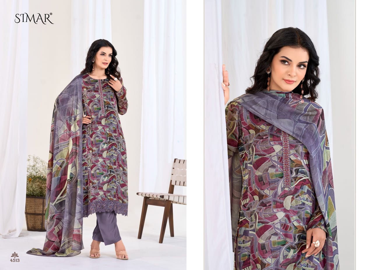 Tabassum Simar Viscose Chinon Pant Style Suits Wholesale Rate
