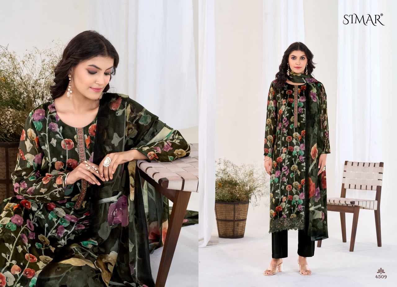 Tabassum Simar Viscose Chinon Pant Style Suits Wholesale Rate