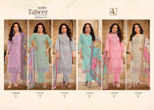 Tabeer Edition 17 Alok Cambric Lawn Karachi Salwar Suits Wholesale Price