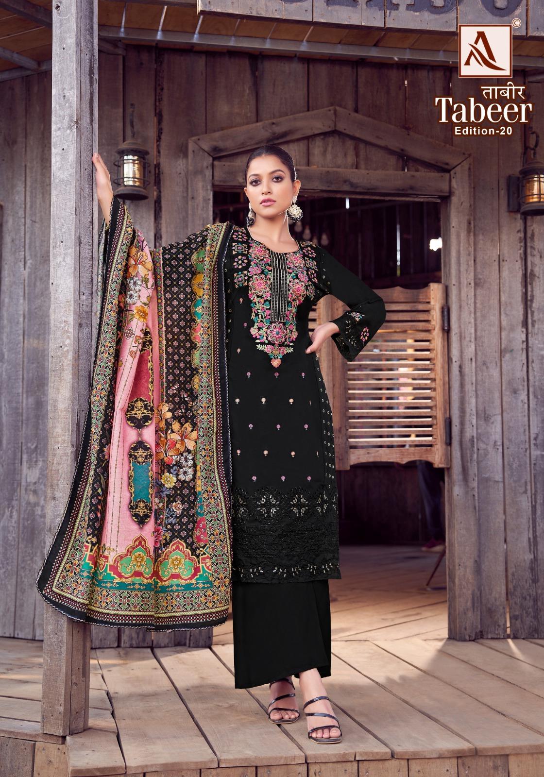 Tabeer Edition 20 Alok Cambric Lawn Karachi Salwar Suits Exporter