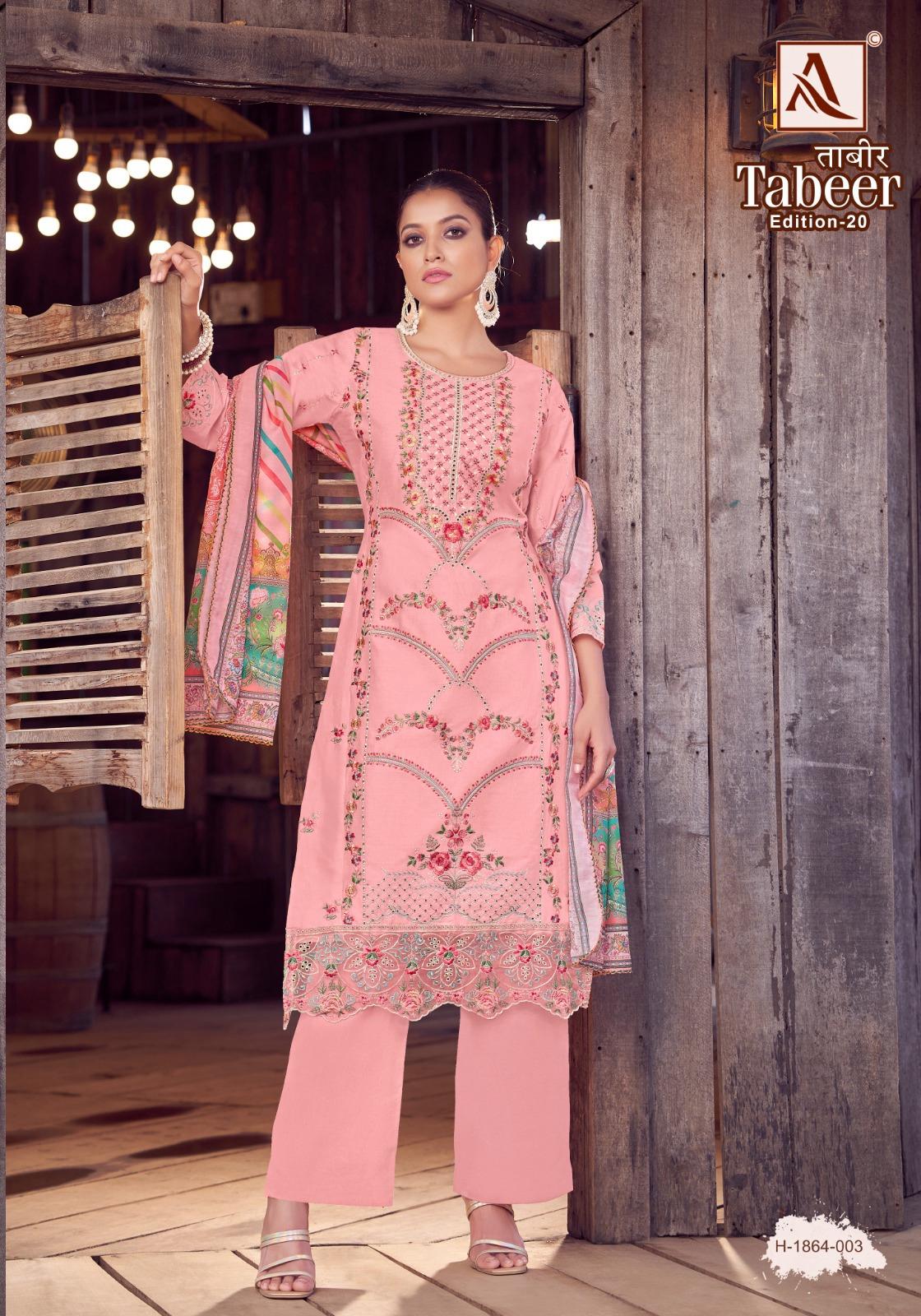 Tabeer Edition 20 Alok Cambric Lawn Karachi Salwar Suits Exporter