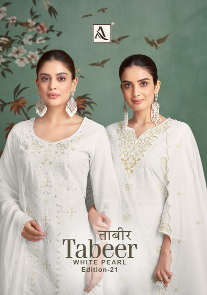 Tabeer Edition 21 Alok Cambric Lawn Karachi Salwar Suits Exporter India