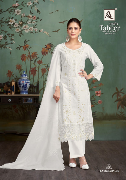 Tabeer Edition 21 Alok Cambric Lawn Karachi Salwar Suits Exporter India