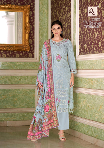 Tabeer Edition 22 Alok Cambric Lawn Karachi Salwar Suits Supplier Gujarat