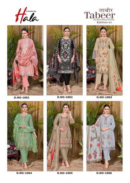Tabeer Edition 23 Hala Cambric Karachi Salwar Suits Wholesale Price