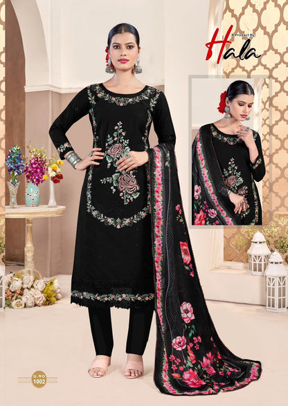 Tabeer Edition 24 Black Special Hala Lawn Karachi Salwar Suits Wholesale Rate
