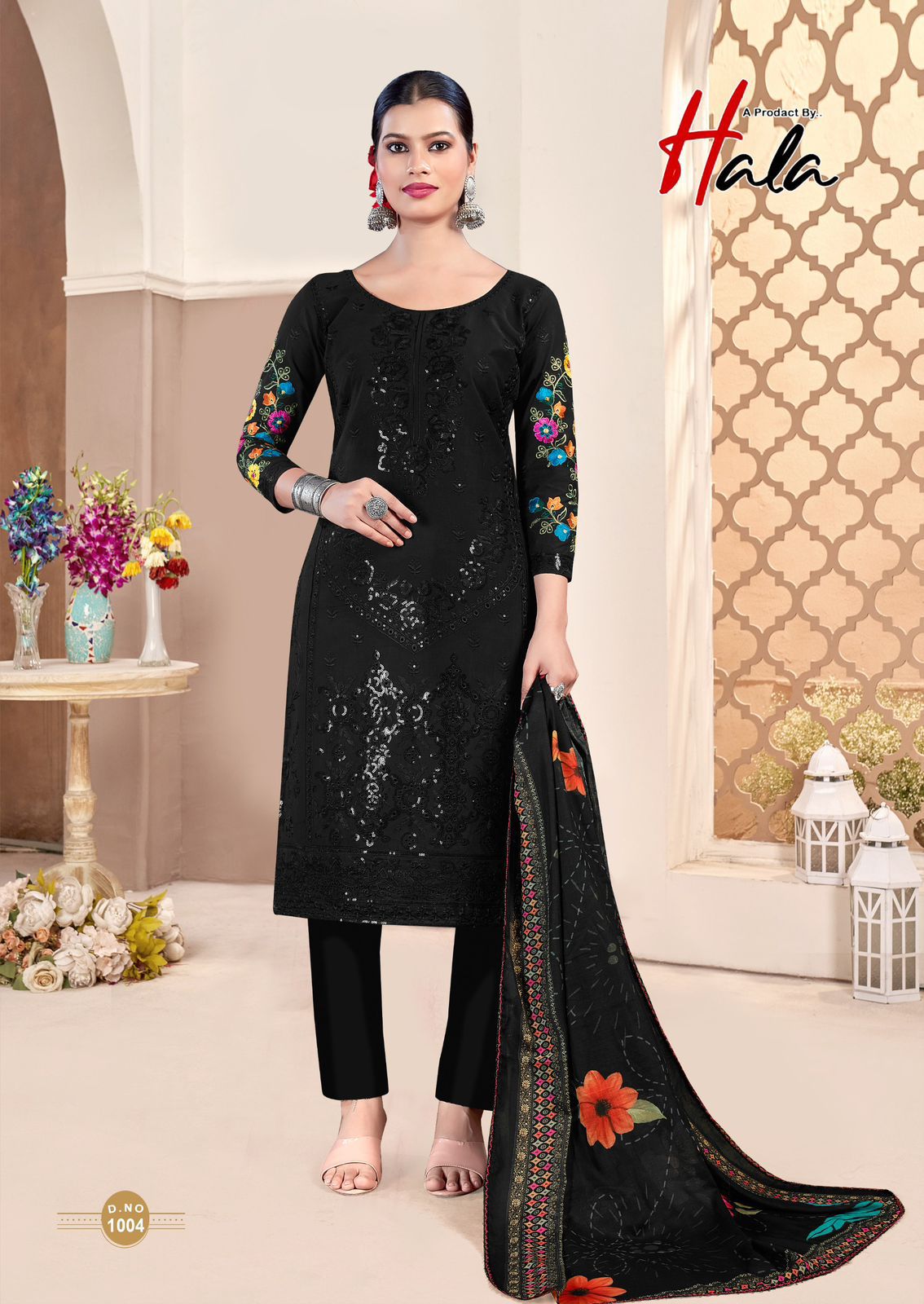 Tabeer Edition 24 Black Special Hala Lawn Karachi Salwar Suits Wholesale Rate