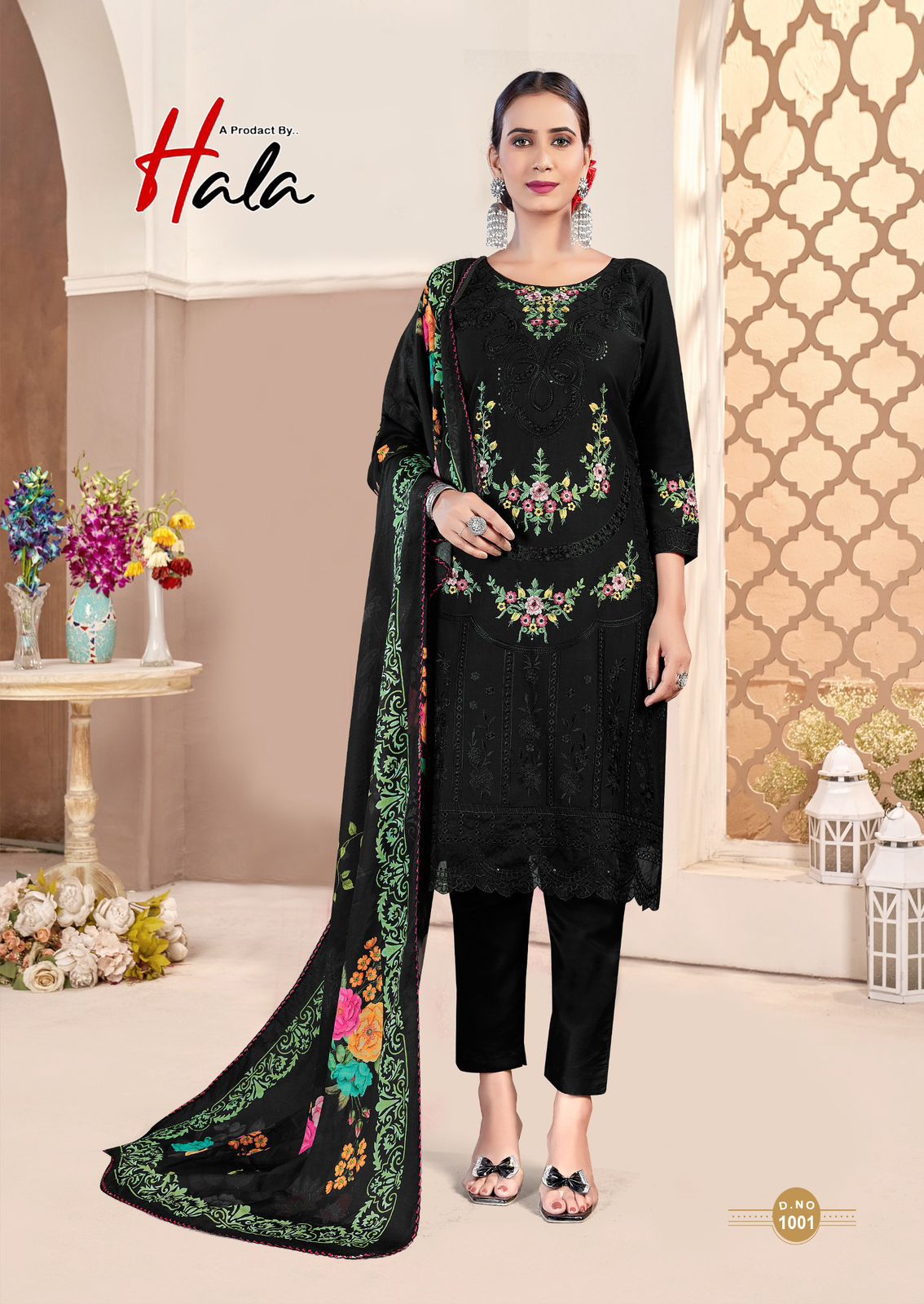 Tabeer Edition 24 Black Special Hala Lawn Karachi Salwar Suits Wholesale Rate