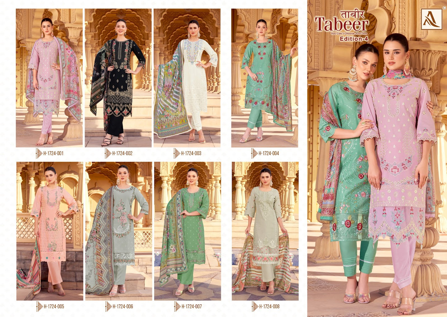 Tabeer Edition 4 Alok Lawn Karachi Salwar Suits Wholesaler India