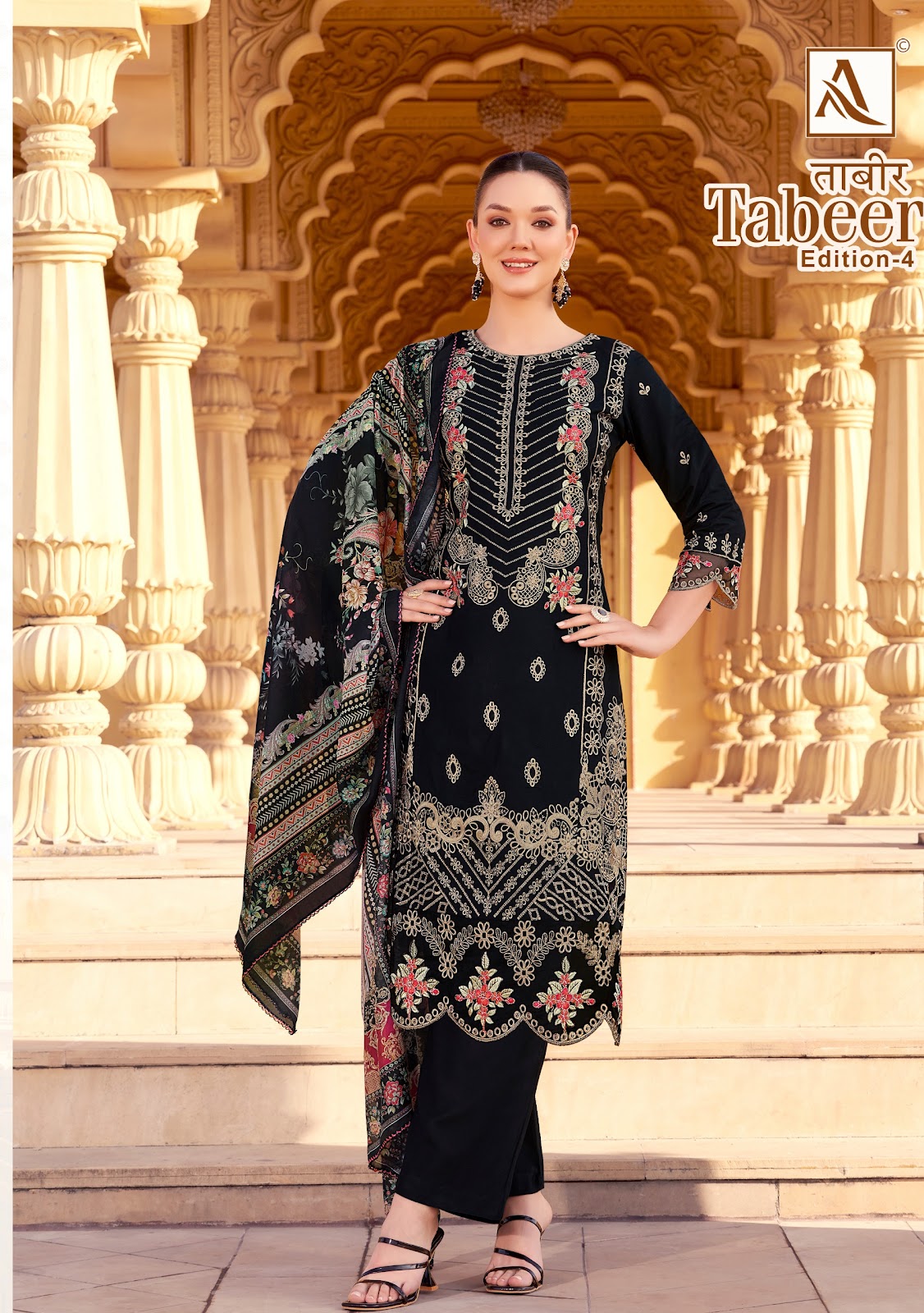 Tabeer Edition 4 Alok Lawn Karachi Salwar Suits Wholesaler India