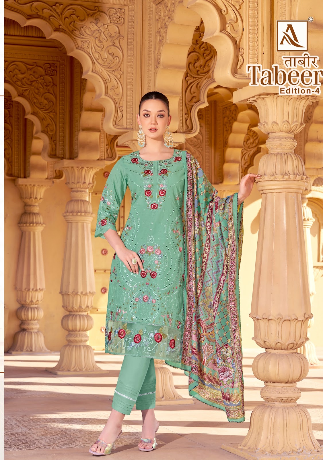 Tabeer Edition 4 Alok Lawn Karachi Salwar Suits Wholesaler India