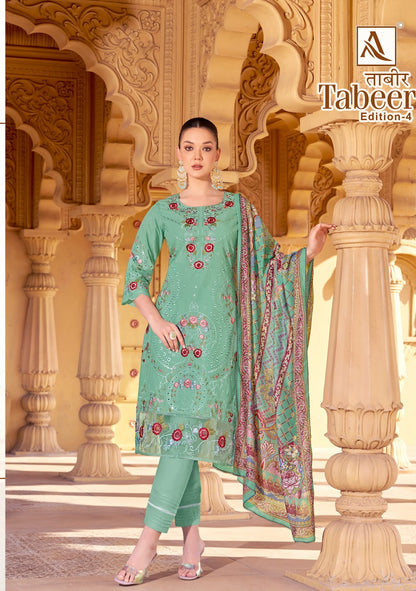Tabeer Edition 4 Alok Lawn Karachi Salwar Suits Wholesaler India