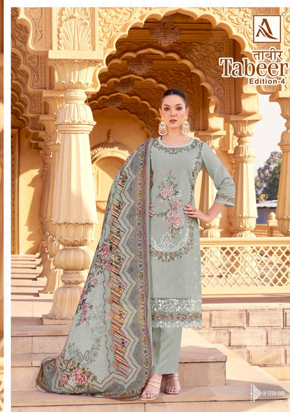 Tabeer Edition 4 Alok Lawn Karachi Salwar Suits Wholesaler India