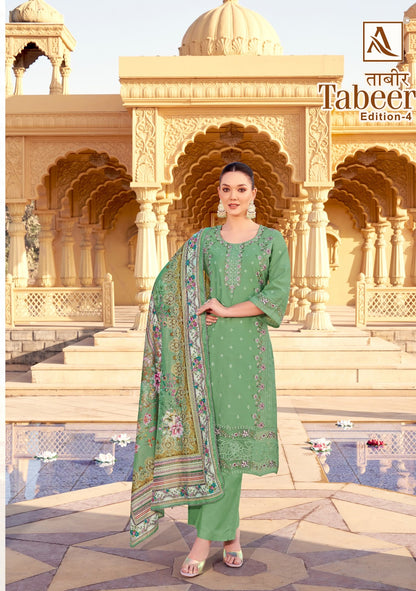 Tabeer Edition 4 Alok Lawn Karachi Salwar Suits Wholesaler India