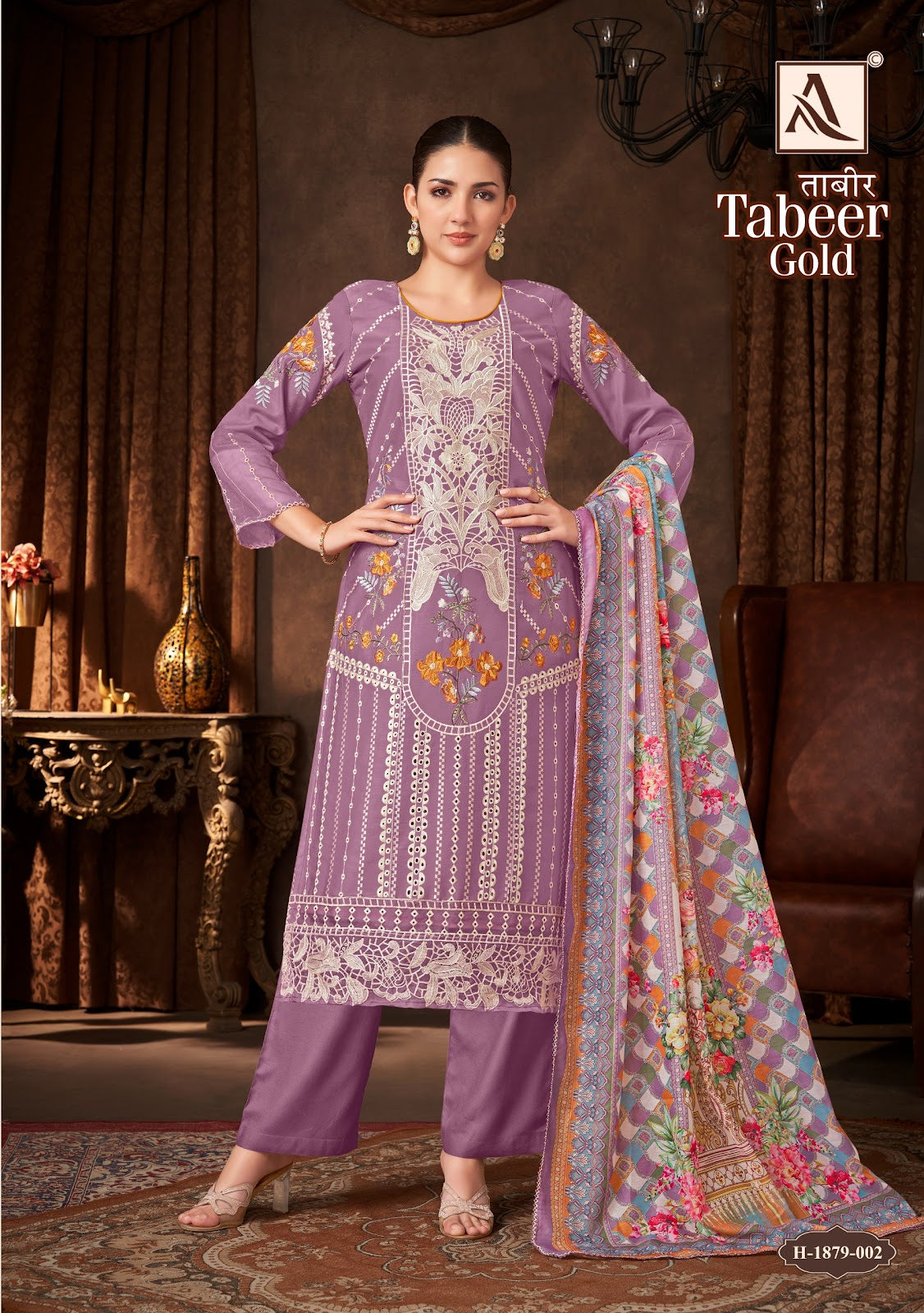 Tabeer Gold Alok Zam Cotton Karachi Salwar Suits Supplier