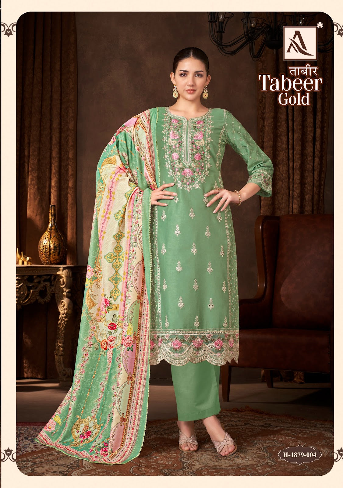 Tabeer Gold Alok Zam Cotton Karachi Salwar Suits Supplier