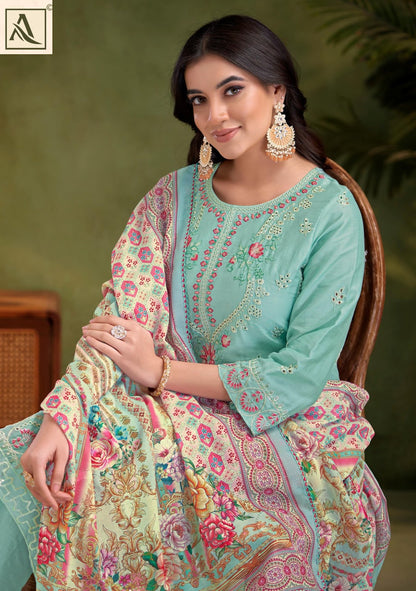 Tabeer Gold Edition 2 Alok Pure Zam Karachi Salwar Suits Exporter