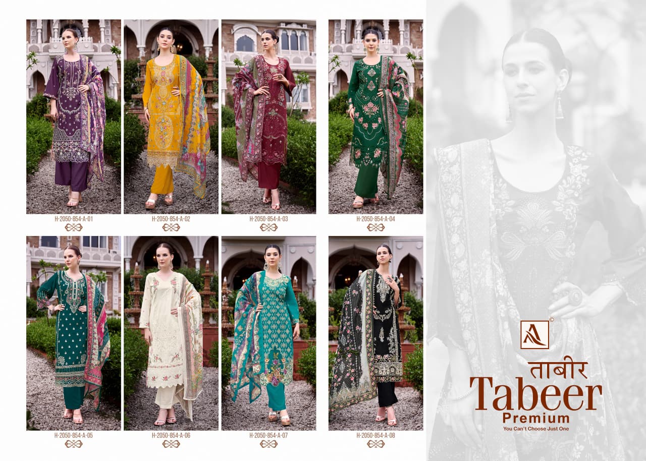 Tabeer Premium Alok Cambric Lawn Karachi Salwar Suits Manufacturer India