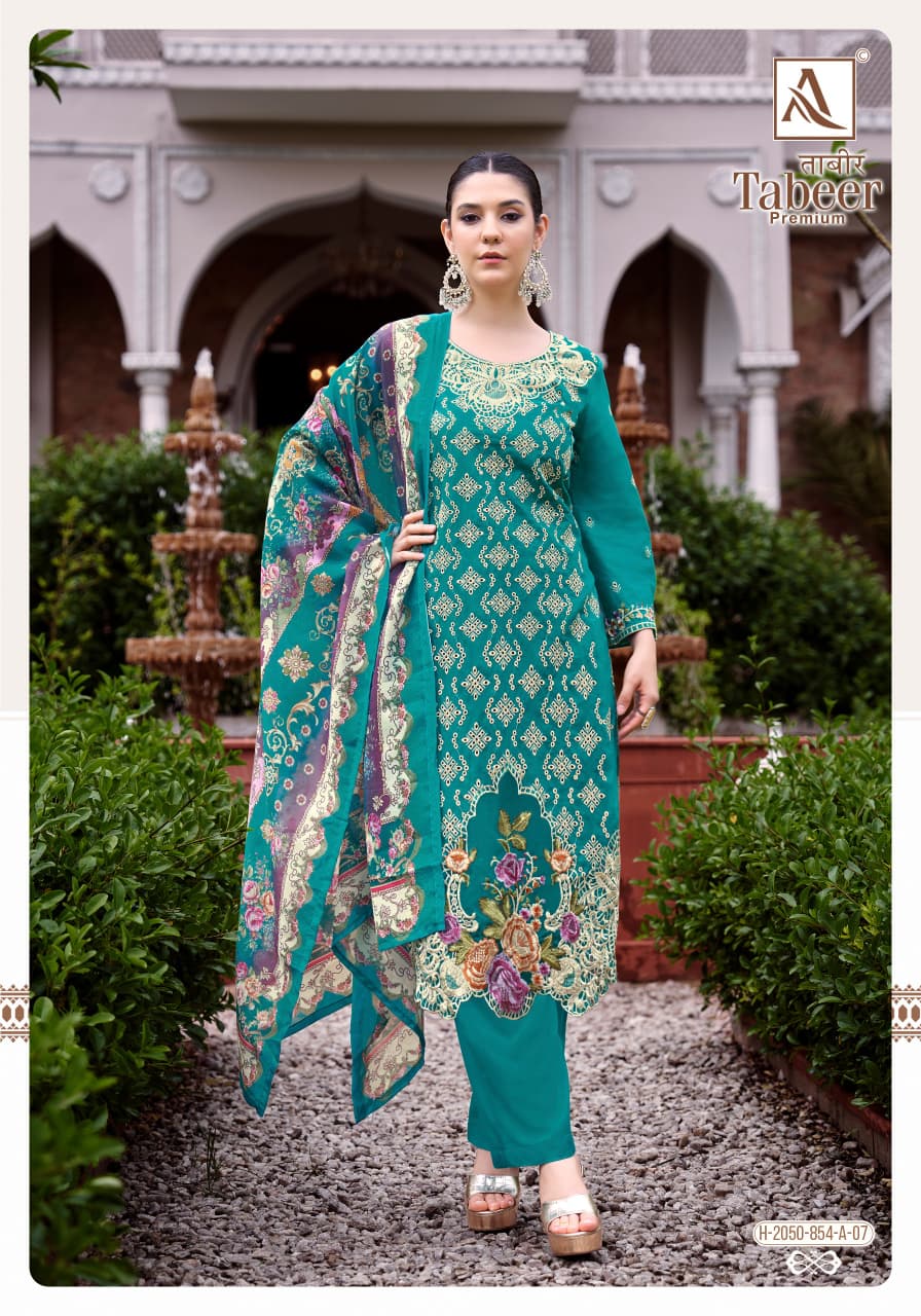 Tabeer Premium Alok Cambric Lawn Karachi Salwar Suits Manufacturer India