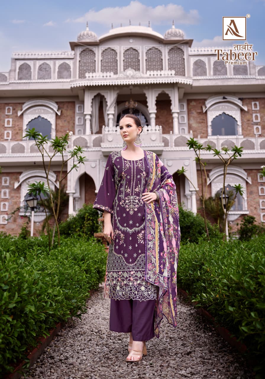 Tabeer Premium Alok Cambric Lawn Karachi Salwar Suits Manufacturer India