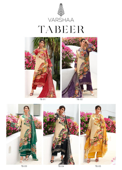 Tabeer Varshaa Viscose Muslin Pakistani Salwar Suits Supplier Ahmedabad