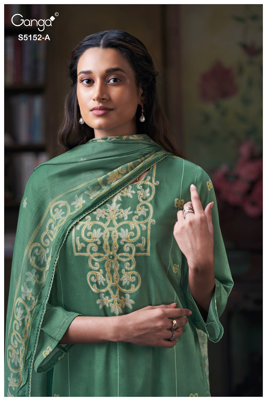 Tabinda S5152 Ganga Cotton Satin Plazzo Style Suits Wholesaler
