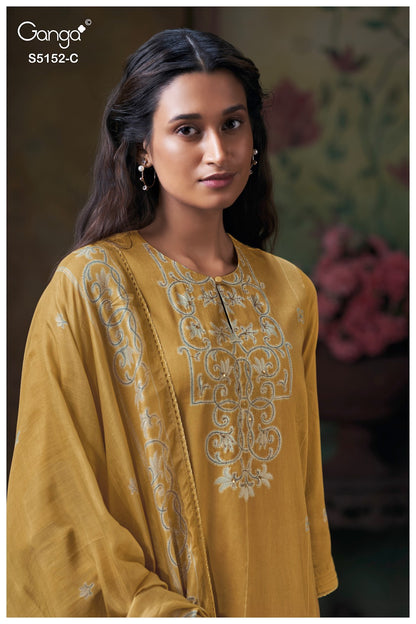 Tabinda S5152 Ganga Cotton Satin Plazzo Style Suits Wholesaler
