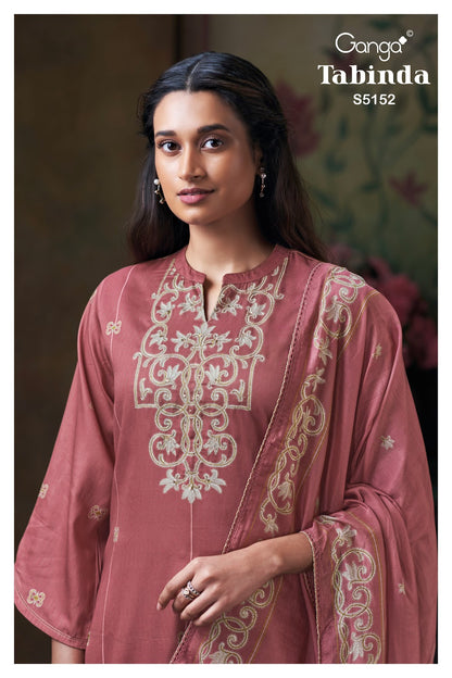 Tabinda S5152 Ganga Cotton Satin Plazzo Style Suits Wholesaler