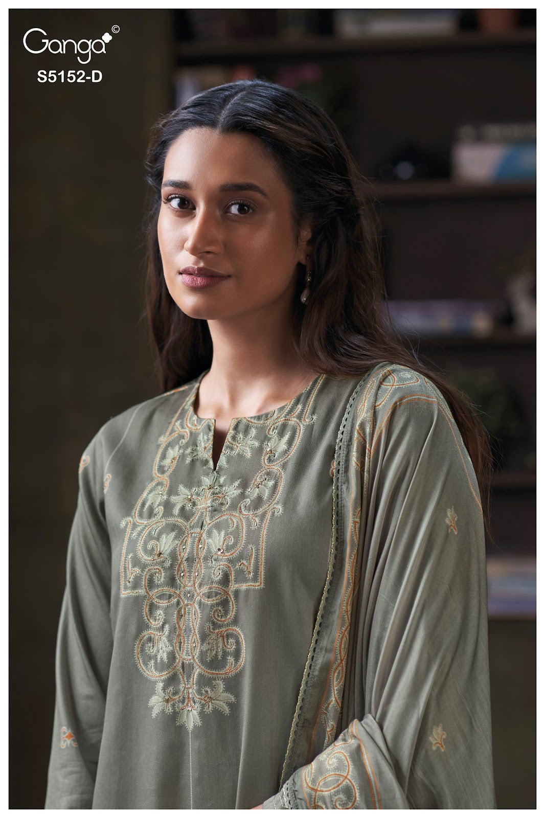 Tabinda S5152 Ganga Cotton Satin Plazzo Style Suits Wholesaler