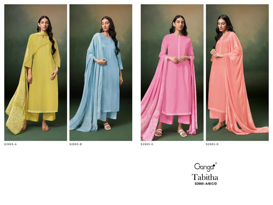 Tabitha 2665 Ganga Cotton Plazzo Style Suits Wholesale Price