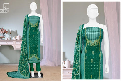 Taheera Ps 6 K Cube Pashmina Suits Supplier Ahmedabad