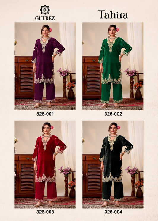 Tahira Velvet Gulrez Co Ord Set Exporter Ahmedabad