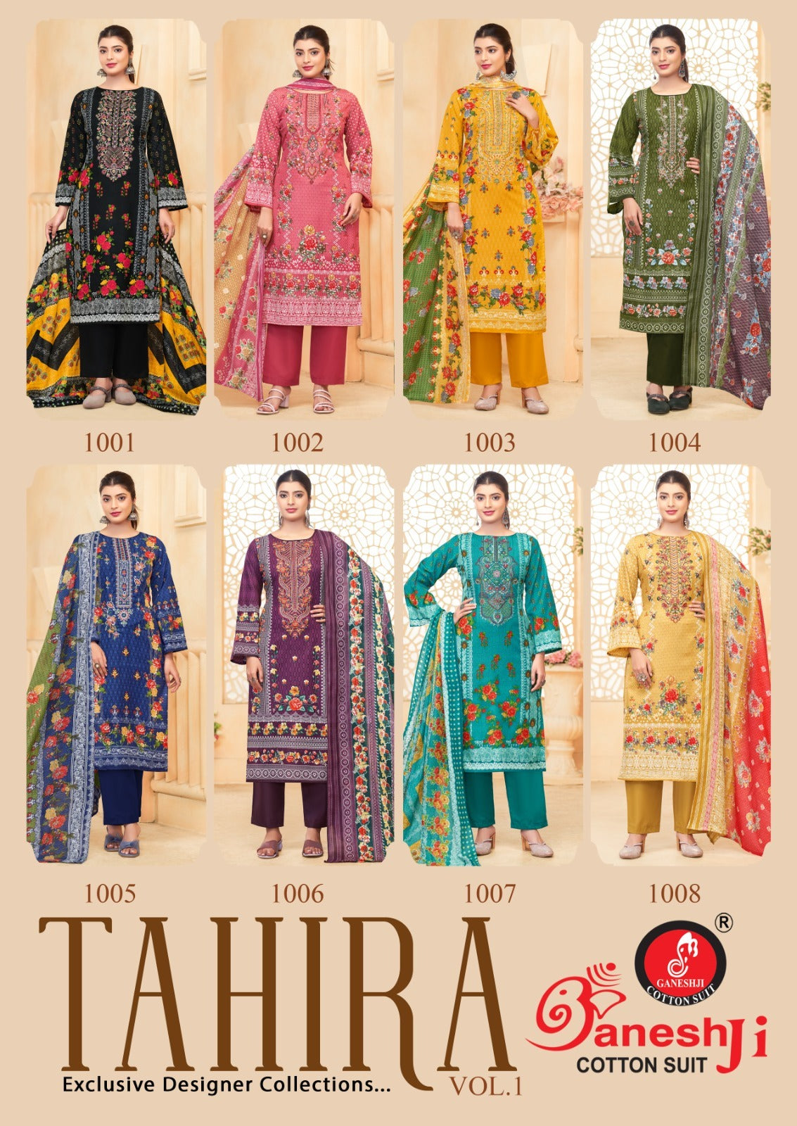 Tahira Vol 1 Ganeshji Cotton Karachi Salwar Suits Wholesaler India