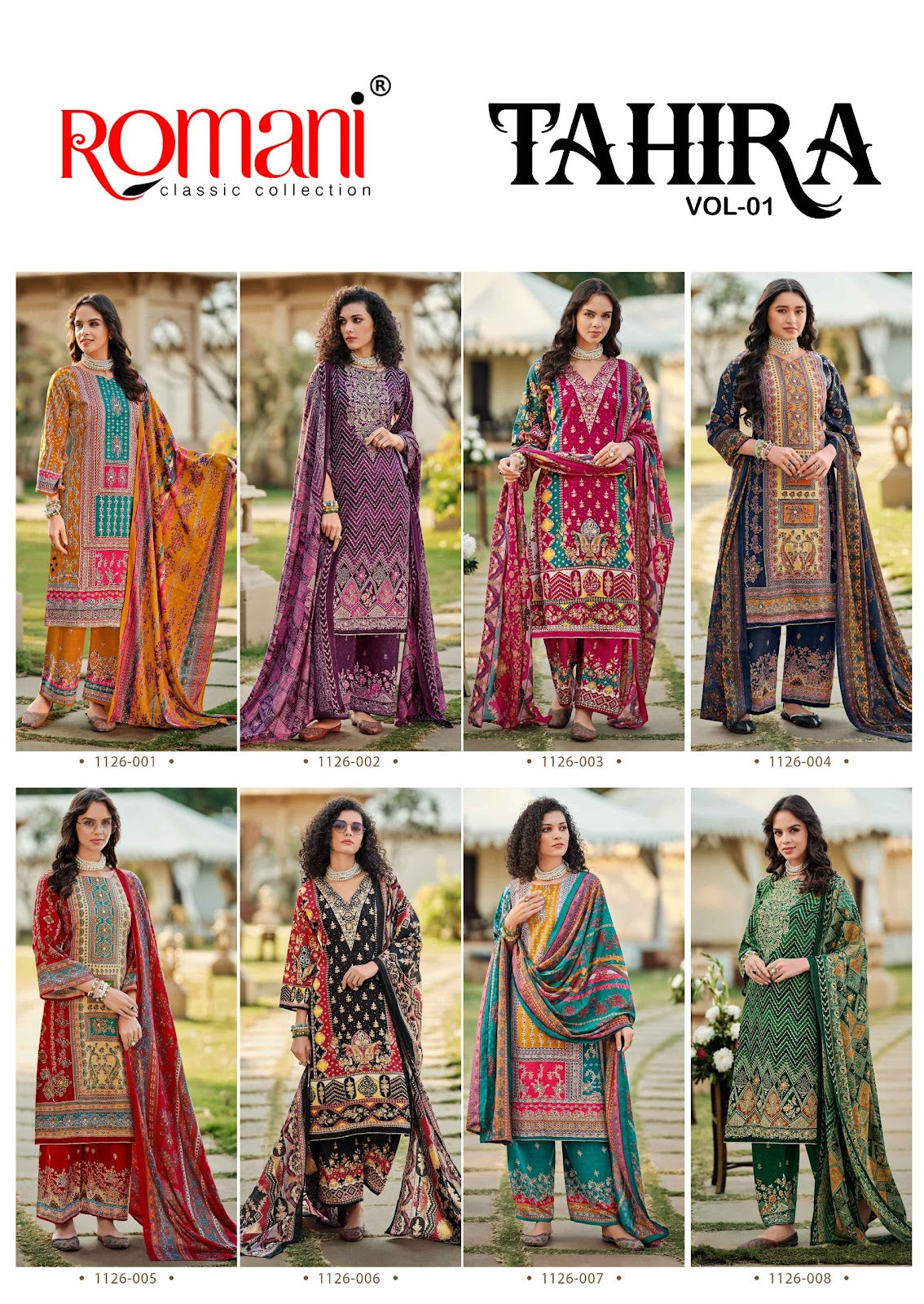 Tahira Vol 1 Romani Cotton Karachi Salwar Suits Exporter Ahmedabad