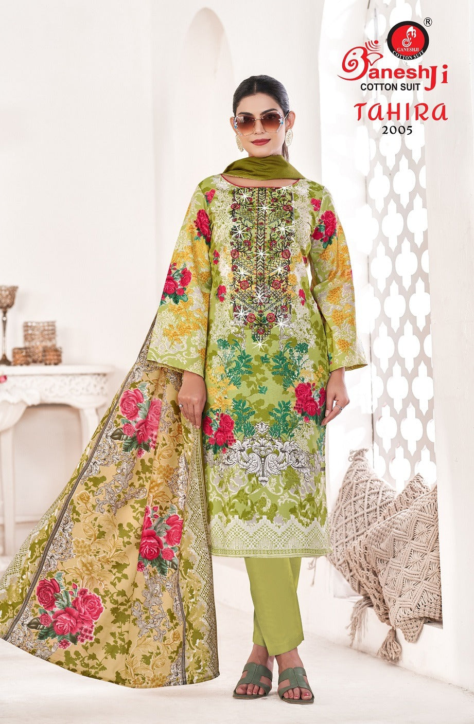 Tahira Vol 2 Ganeshji Mix Cotton Karachi Salwar Suits Manufacturer Ahmedabad