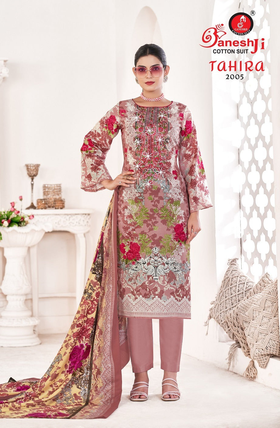 Tahira Vol 2 Ganeshji Mix Cotton Karachi Salwar Suits Manufacturer Ahmedabad