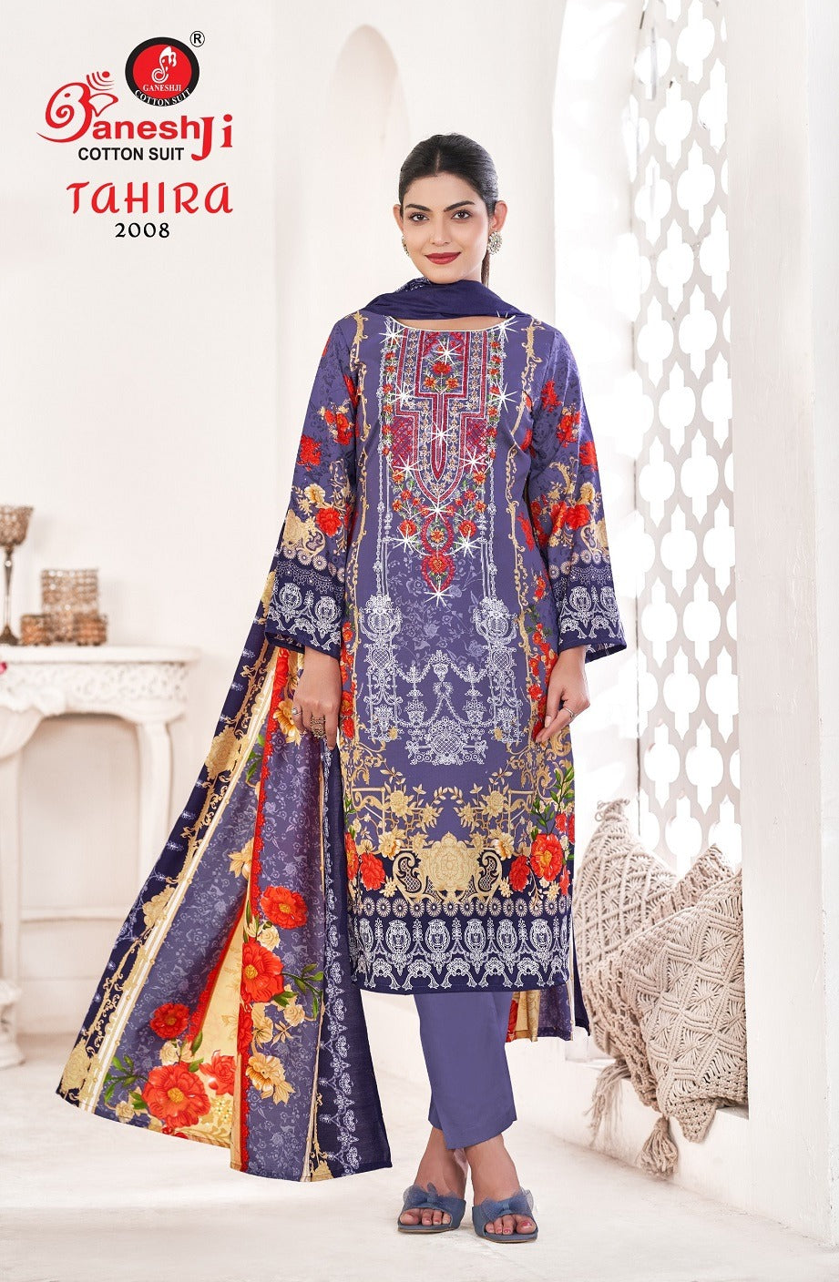 Tahira Vol 2 Ganeshji Mix Cotton Karachi Salwar Suits Manufacturer Ahmedabad