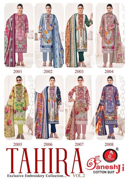 Tahira Vol 2 Ganeshji Mix Cotton Karachi Salwar Suits Manufacturer Ahmedabad